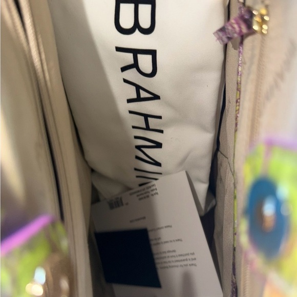 NEW BRAHMIN BROOKE TOTE ASSORTED WITH MATCHING WRISTLET NEON SNAKE LEATHER BAG - Picture 9 of 14